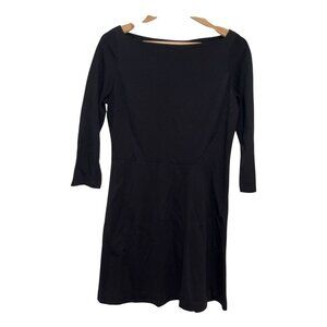 J.McLaughlin Black 3/4 Sleeve Fit & Flare Dress Women size Small